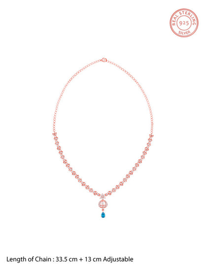 Golden Eternal Blue Necklace