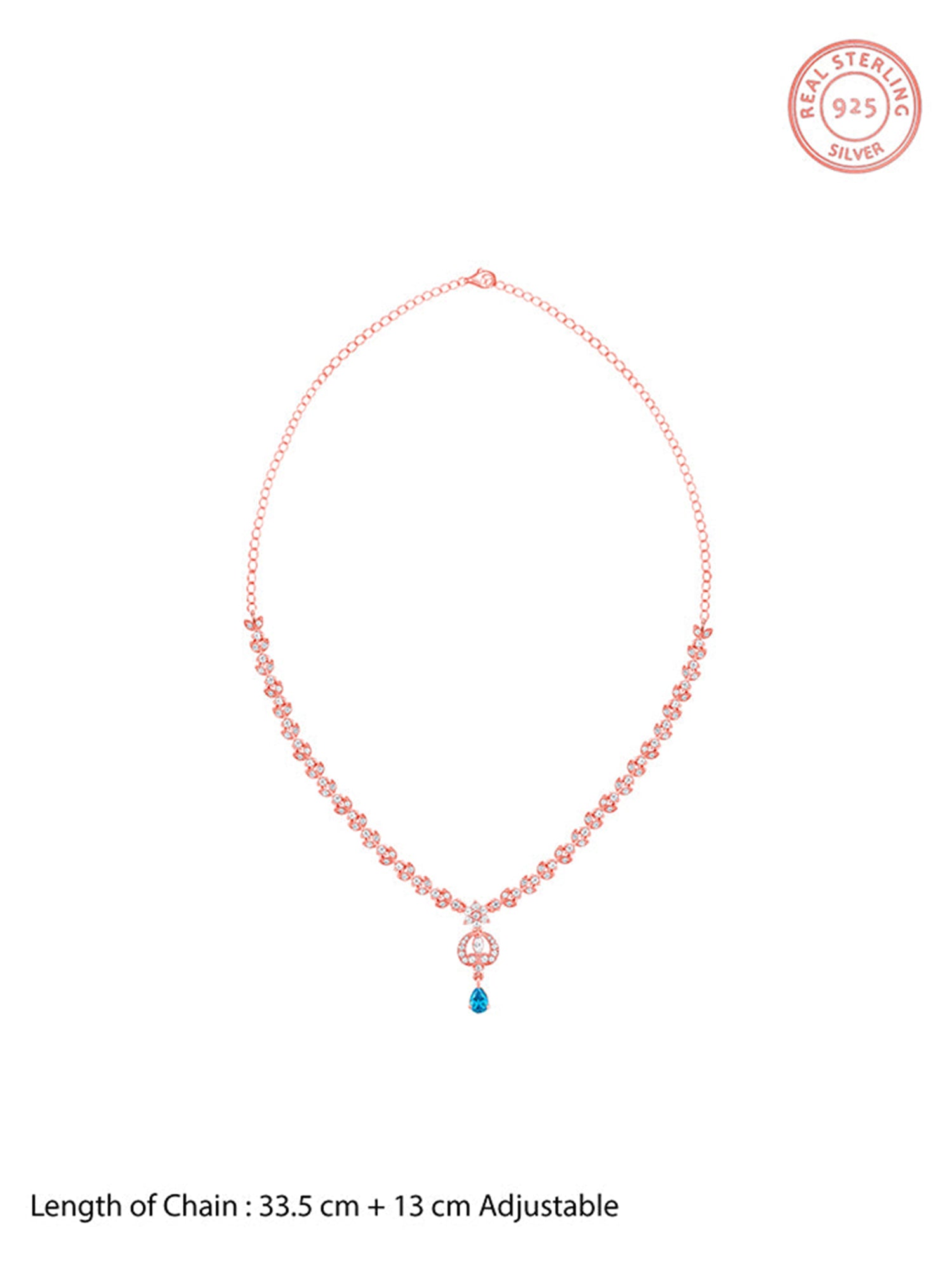 Golden Eternal Blue Necklace