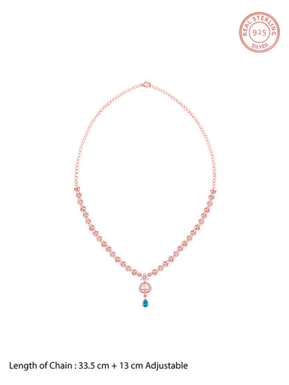 Golden Eternal Blue Necklace