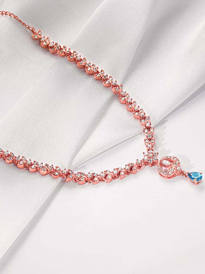 Golden Eternal Blue Necklace