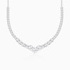 GIVA Silver Classic Zirconia Necklace