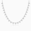 Silver Zirconia Square Necklace