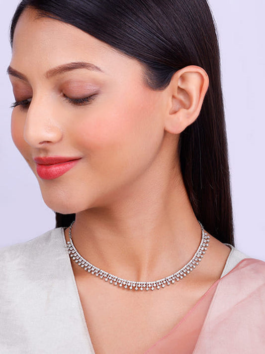 Silver Triad of Shine Necklace