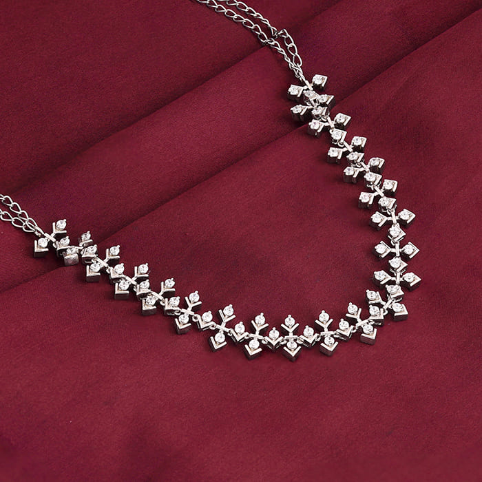 Silver Strings of Shine Necklace