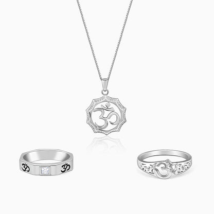 Silver Omkara Set For Him