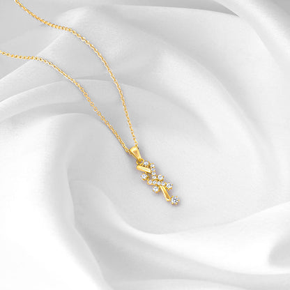 Golden Zigzag Pendant With Link Chain