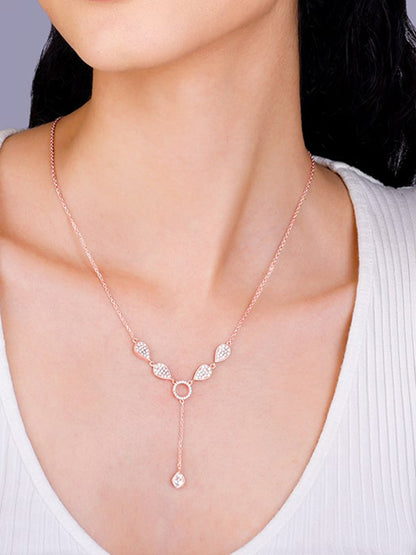 Rose Gold Classic Lariat Necklace