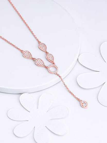 Rose Gold Classic Lariat Necklace