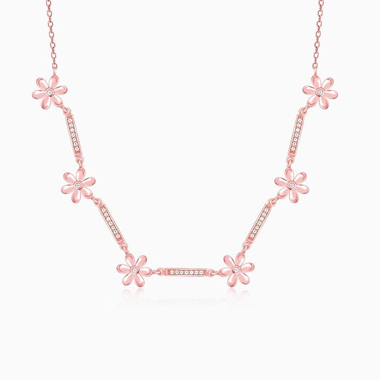 Rose Gold Flowery Bliss Necklace