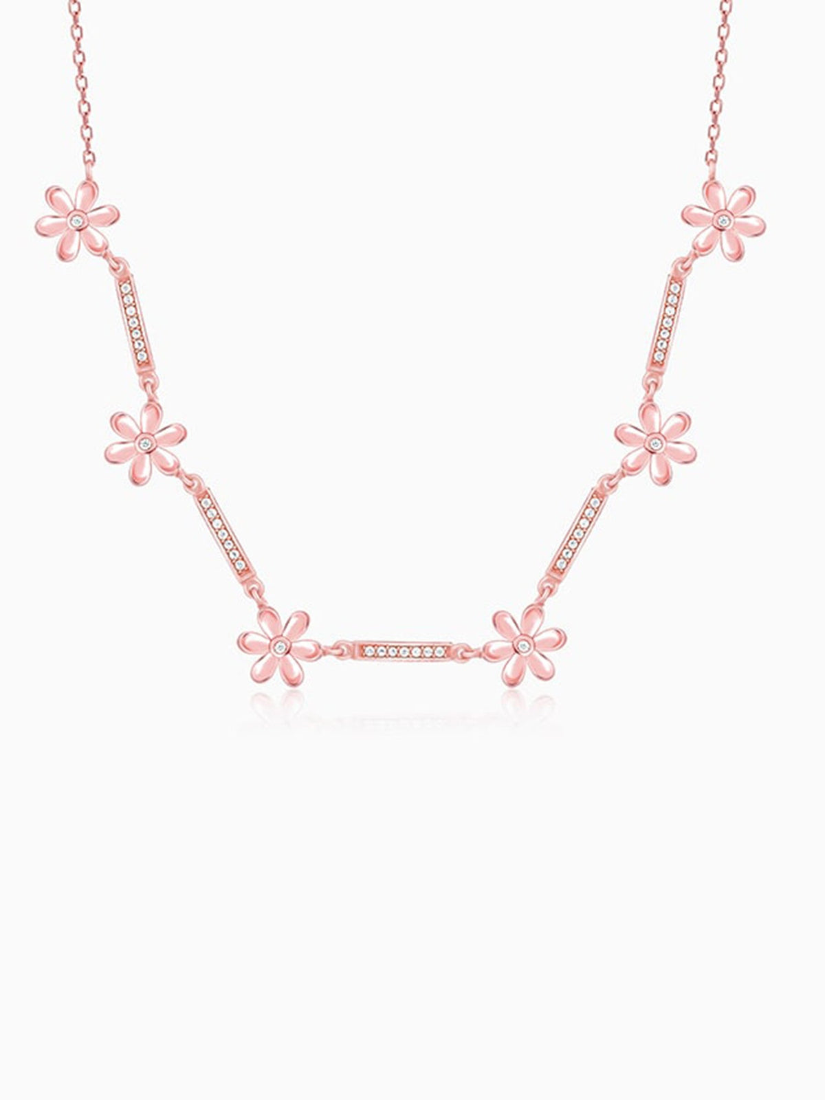 Rose Gold Flowery Bliss Necklace