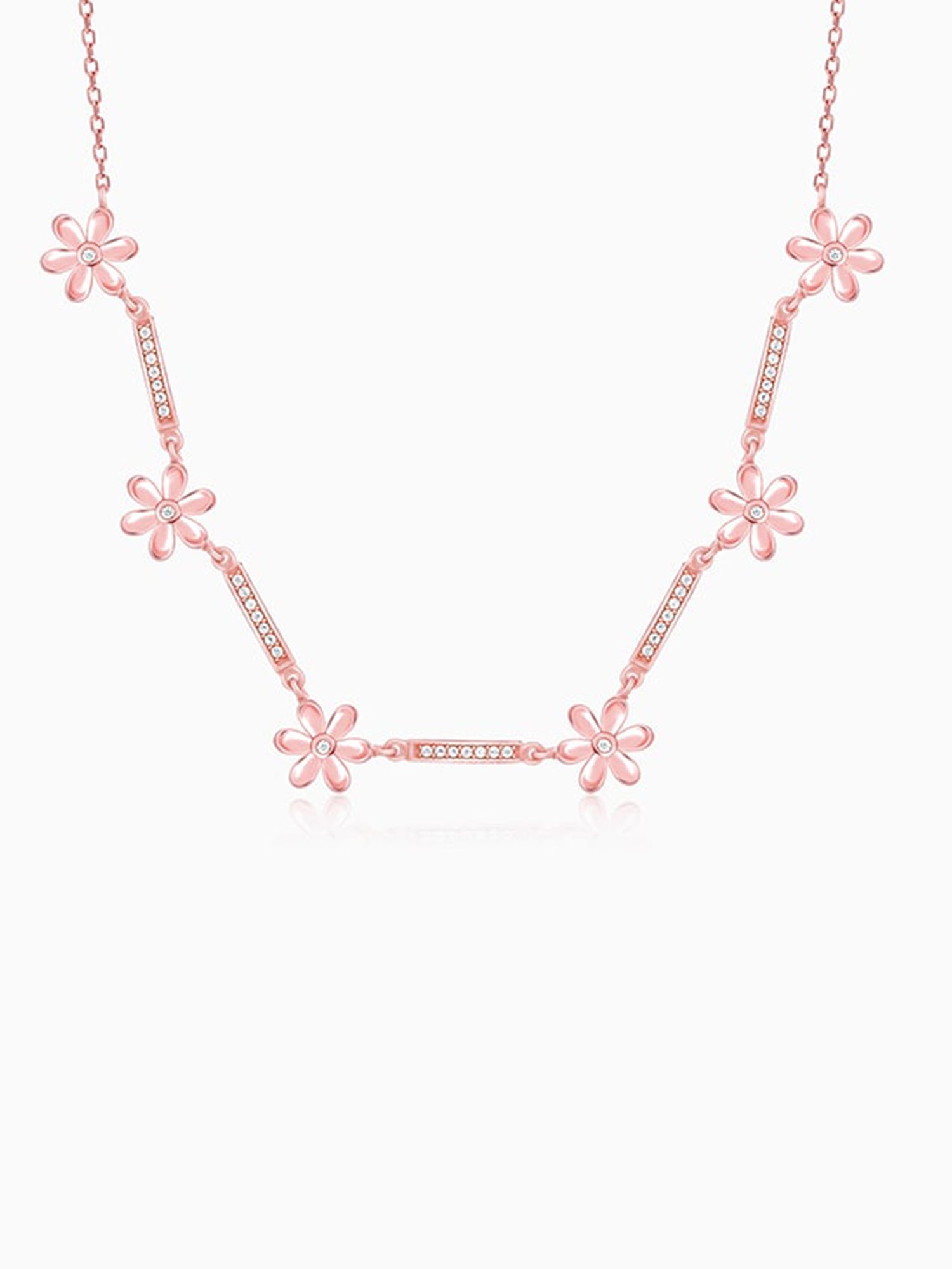 Rose Gold Flowery Bliss Necklace