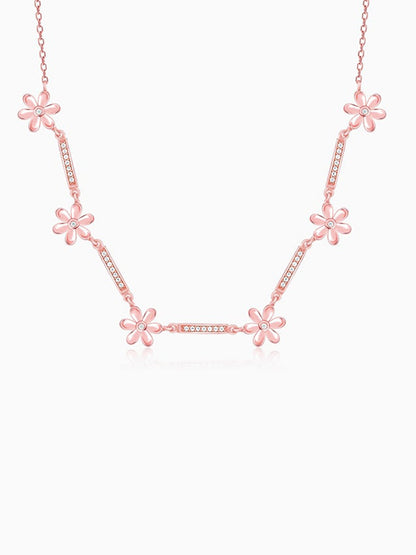 Rose Gold Flowery Bliss Necklace