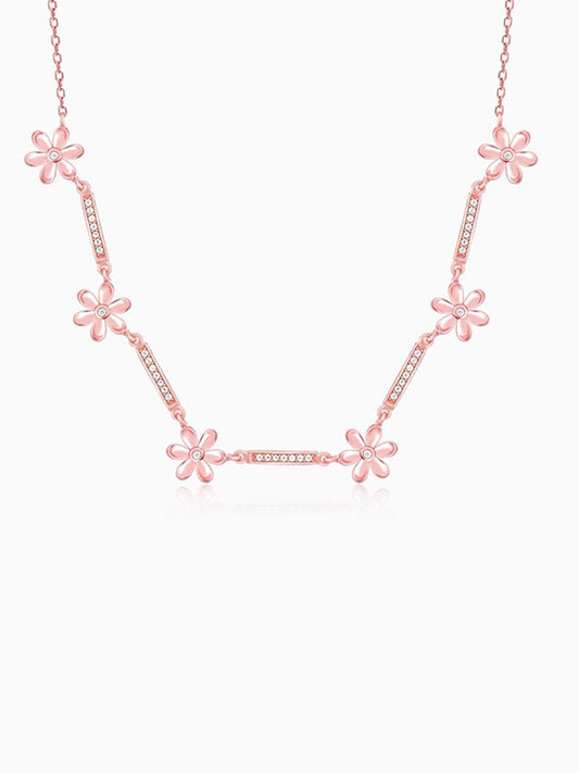 Rose Gold Flowery Bliss Necklace