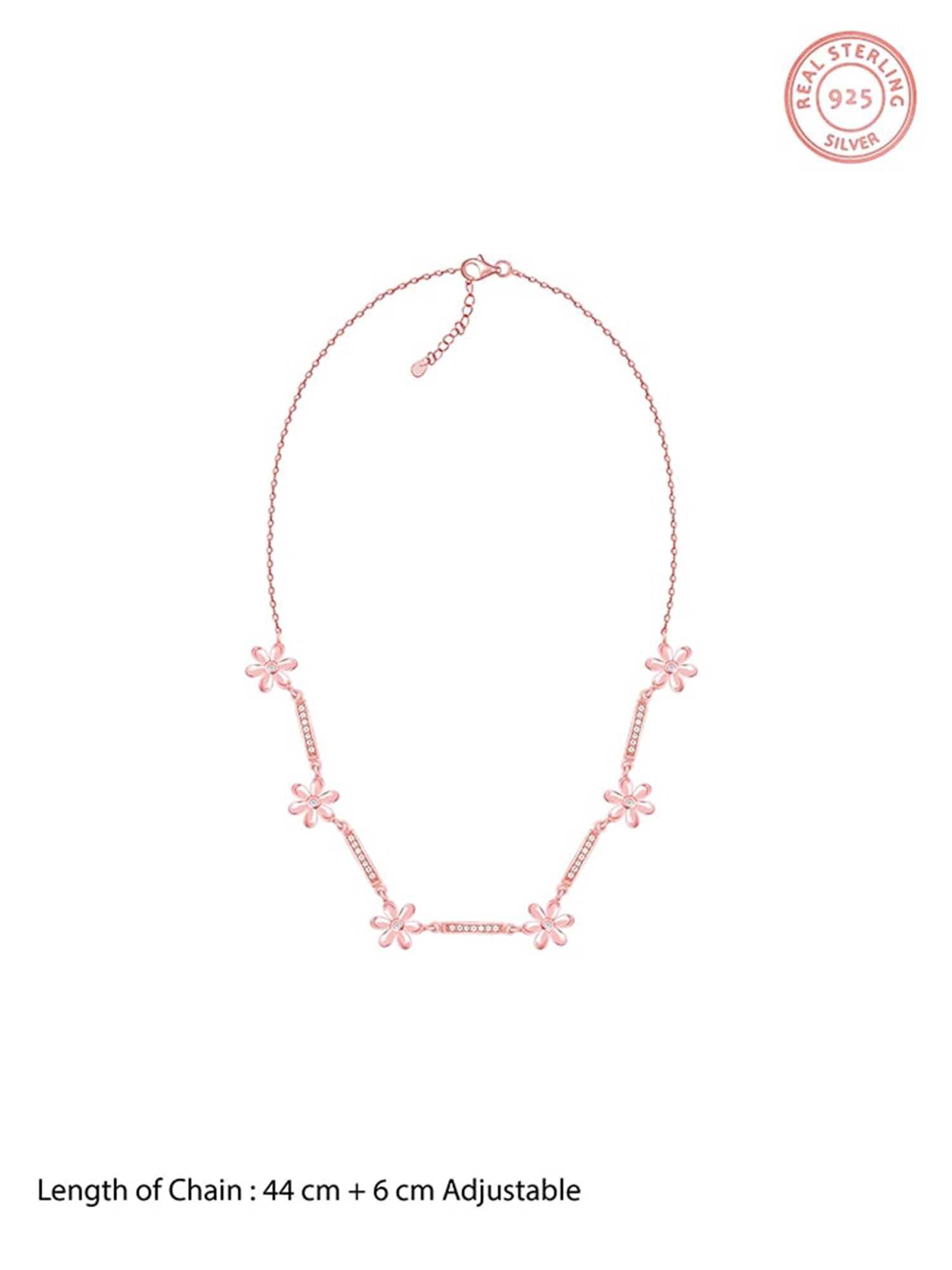 Rose Gold Flowery Bliss Necklace
