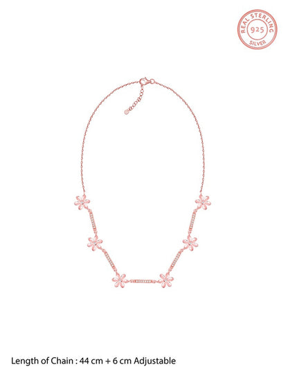 Rose Gold Flowery Bliss Necklace