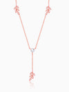 Rose Gold Leaf Lariat Necklace