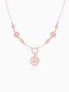 Rose Gold Halo Drop Earrings