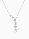 Silver Hollow Zircon Drop Studs