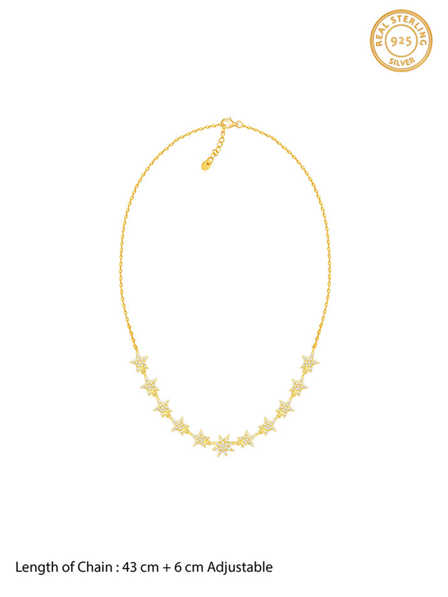 Golden Radiating Star Necklace
