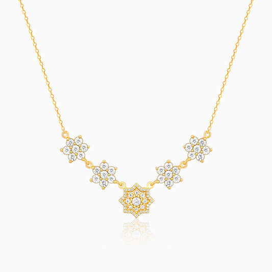 Golden Floral Star Necklace