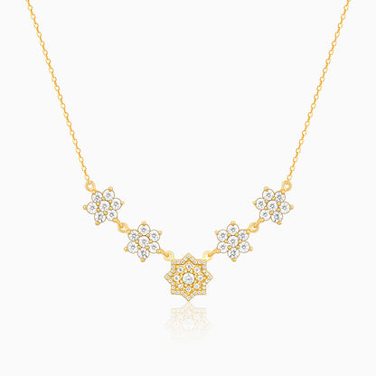 Golden Floral Star Necklace