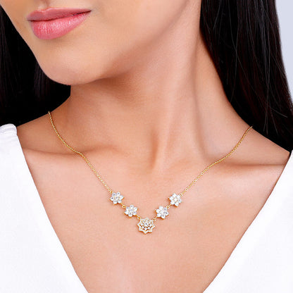 Golden Floral Star Necklace