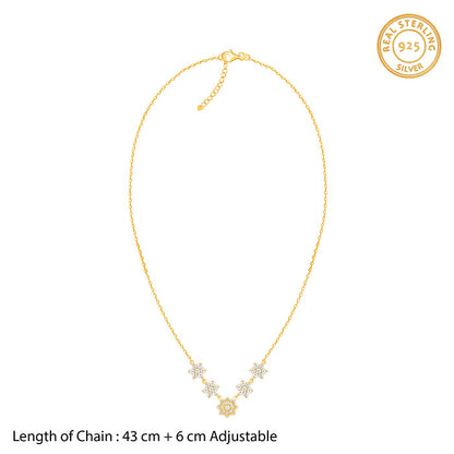 Golden Floral Star Necklace