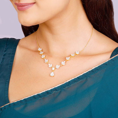 Golden Shimmering Floral Necklace