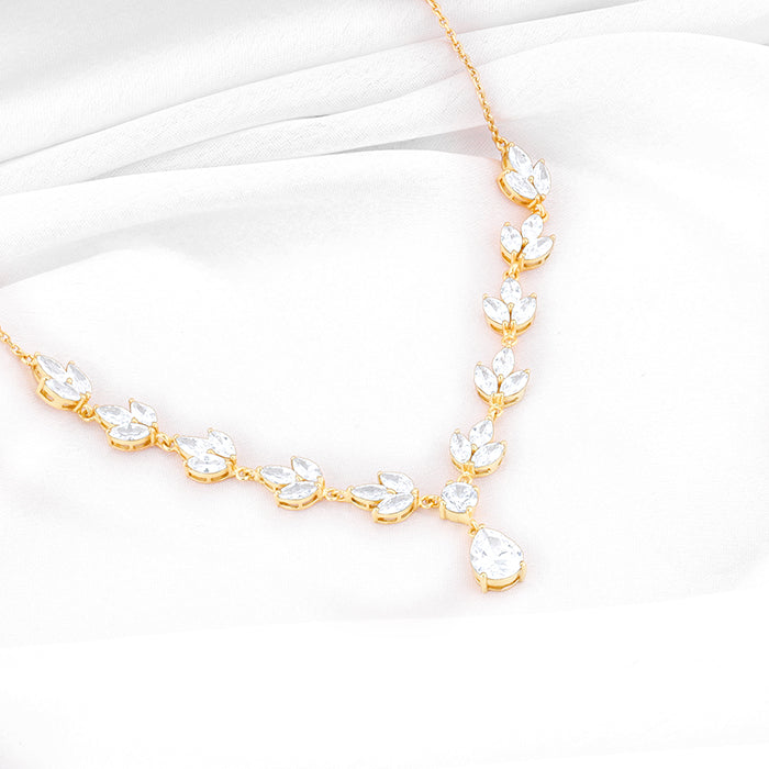 Golden Shimmering Floral Necklace