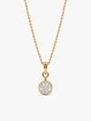 Golden Classy Solitaire Pendant With Link Chain