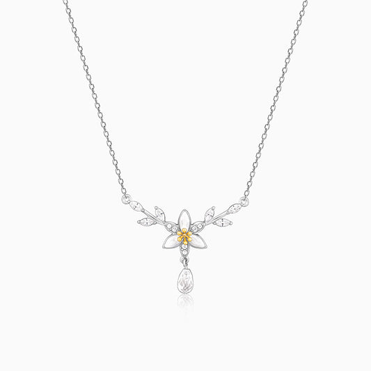 Silver One in a Trillium Necklace