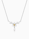Silver One in a Trillium Necklace
