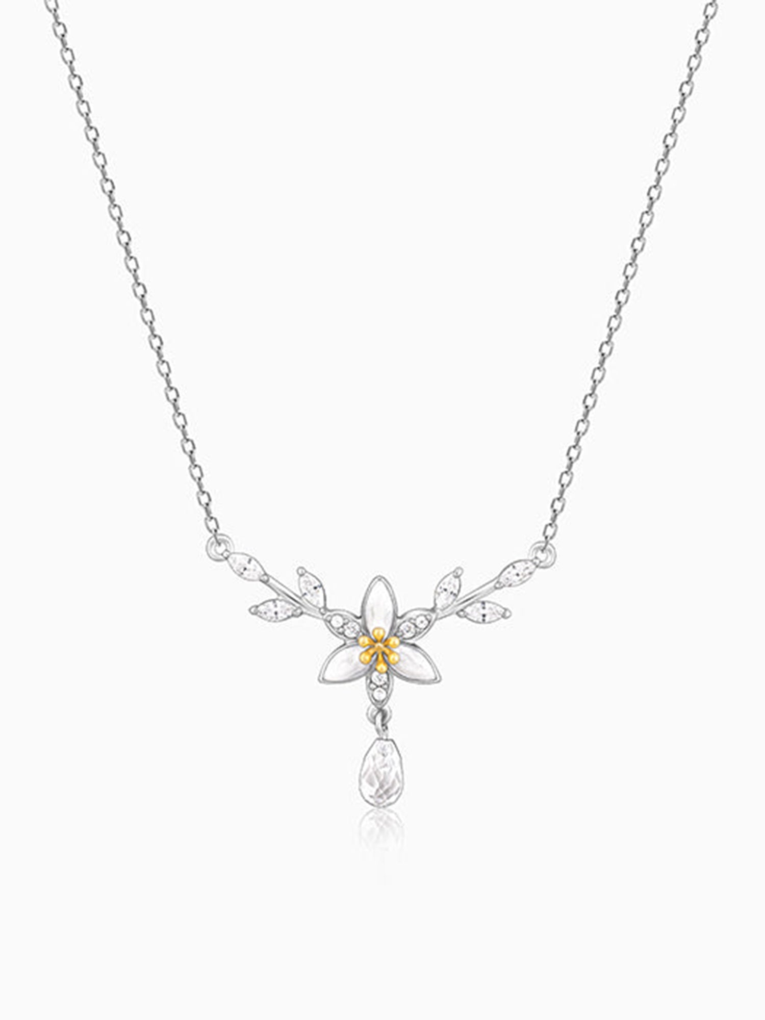 Silver One in a Trillium Necklace