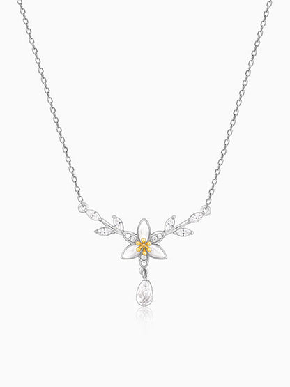 Silver One in a Trillium Necklace