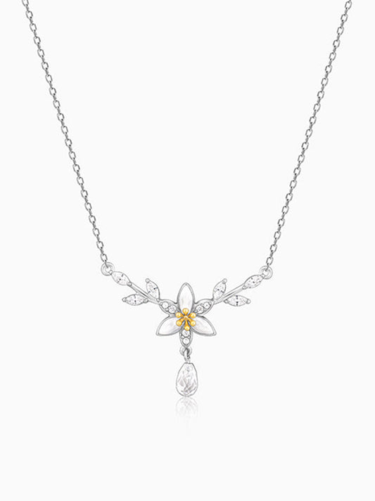 Silver One in a Trillium Necklace