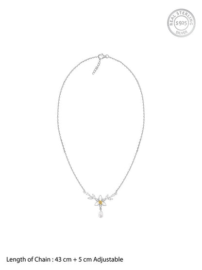 Silver One in a Trillium Necklace
