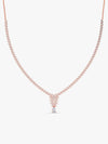 Rose Gold Bridal Floral Necklace