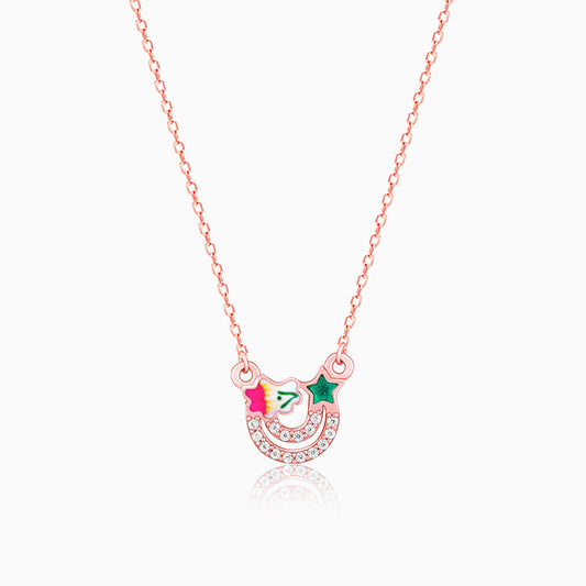 Rose Gold Rainbow Necklace