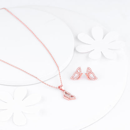 Rose Gold Dazzling Butterfly Set