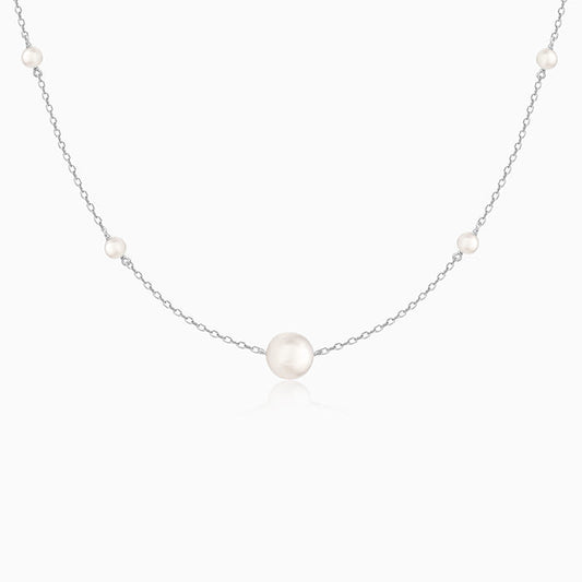 Silver Luxe Of Pearl Necklace
