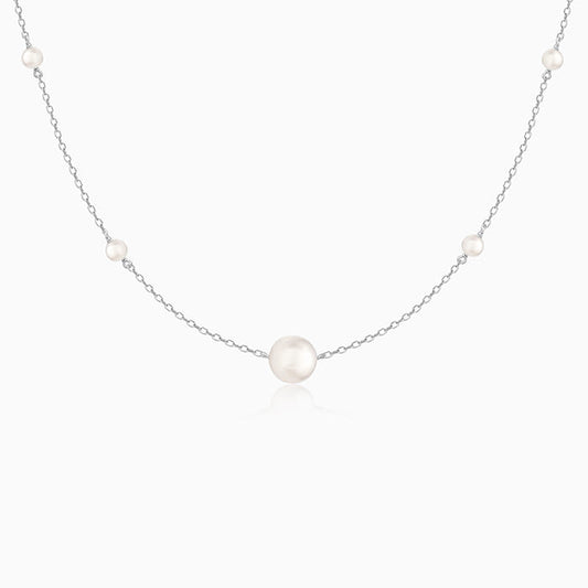 Silver Luxe Of Pearl Necklace