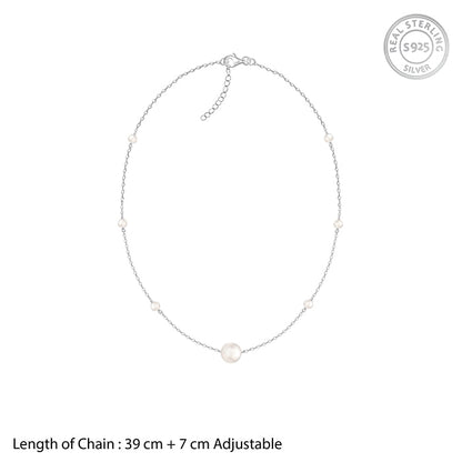 Silver Luxe Of Pearl Necklace