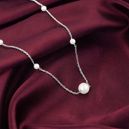 Silver Luxe Of Pearl Necklace