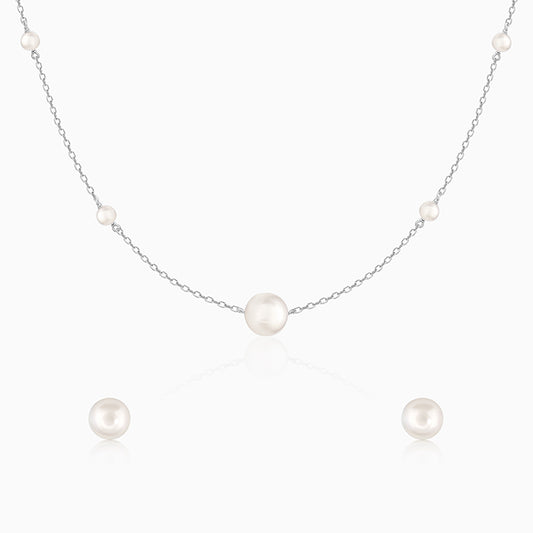 Silver Luxe Of Pearl Set