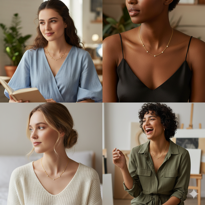 Anushka Sharma Golden Star Constellation Necklace