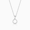 Silver Circle of Joy Pendant With Link Chain