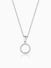Silver Circle of Joy Pendant With Link Chain