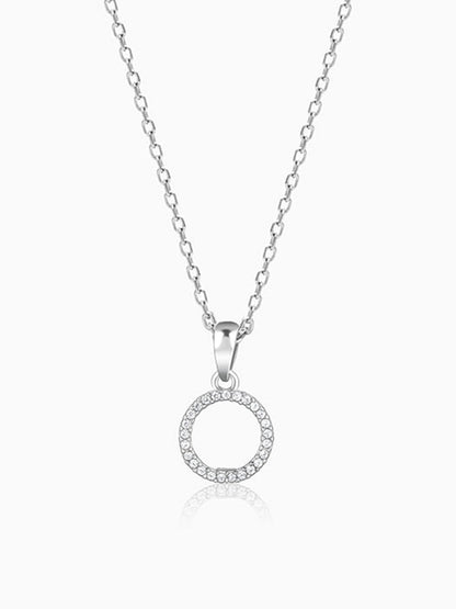 Silver Circle of Joy Pendant With Link Chain
