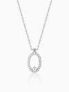 Silver Arena Pendant With Link Chain