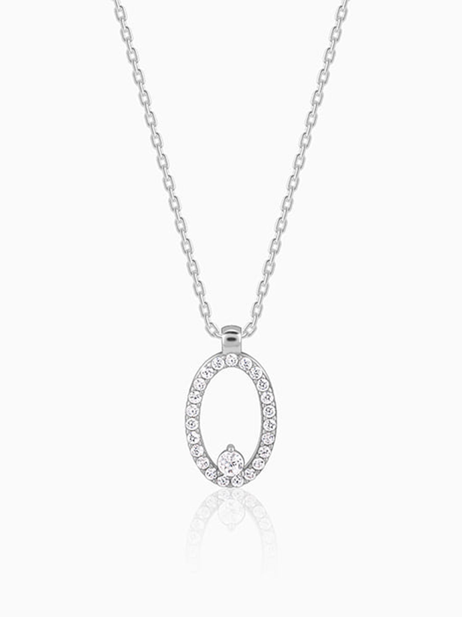 Silver Arena Pendant With Link Chain